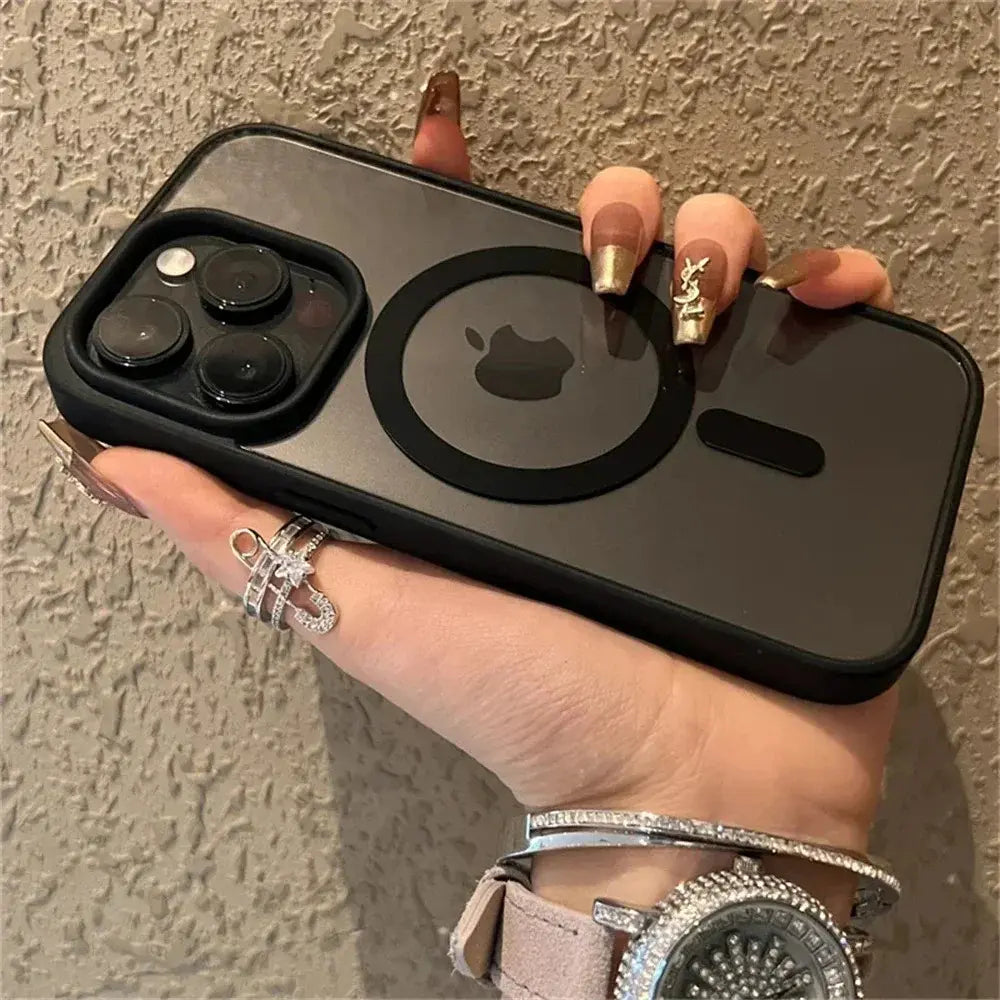 Luxury Clear Magnetic Wireless Charge for Magsafe Case for Iphone 17Air 17 16 15 13 12 11 Pro Max 15 14 plus Phone Cases Shockproof Cover