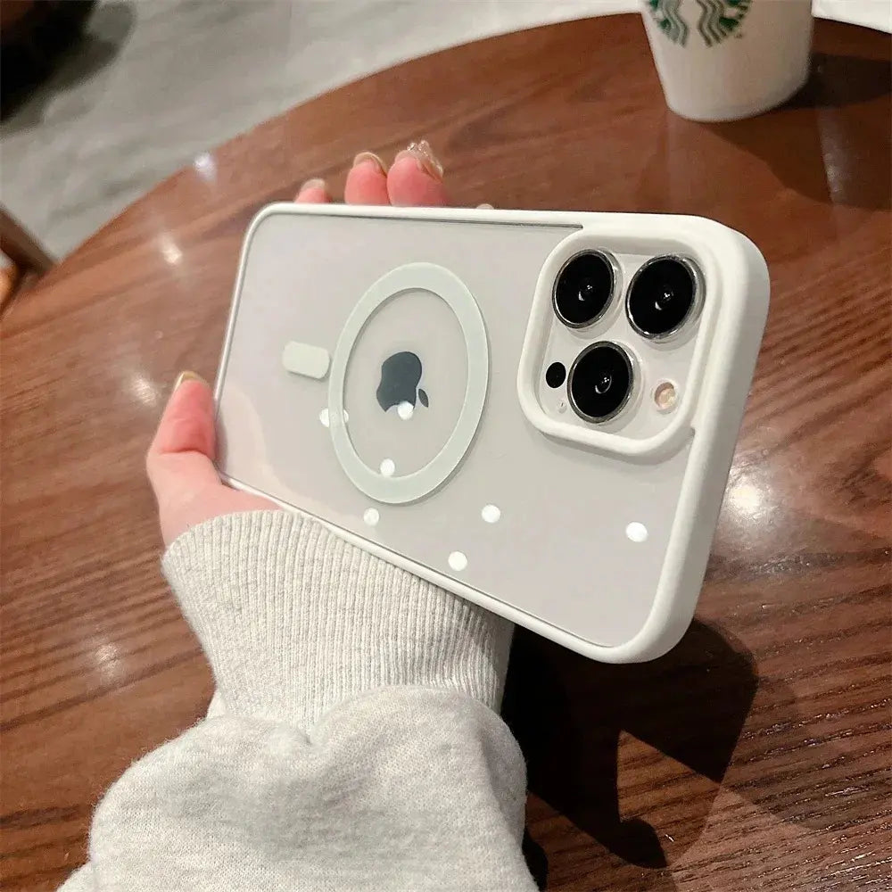 Luxury Clear Magnetic Wireless Charge for Magsafe Case for Iphone 17Air 17 16 15 13 12 11 Pro Max 15 14 plus Phone Cases Shockproof Cover