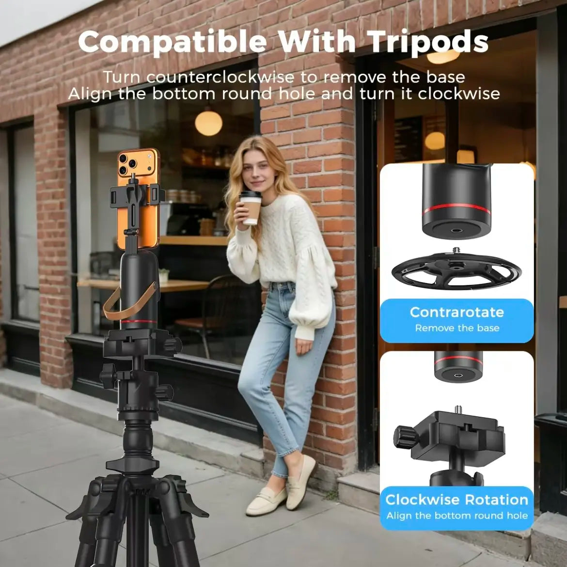 Auto Face Tracking Tripod 360° Rotating Cell Phone Photo and Video Kits Stand, Camera Stand with Remote and Gesture Control, Rechargeable Smart Shooting Stand for Live Recording Tiktok（Black）