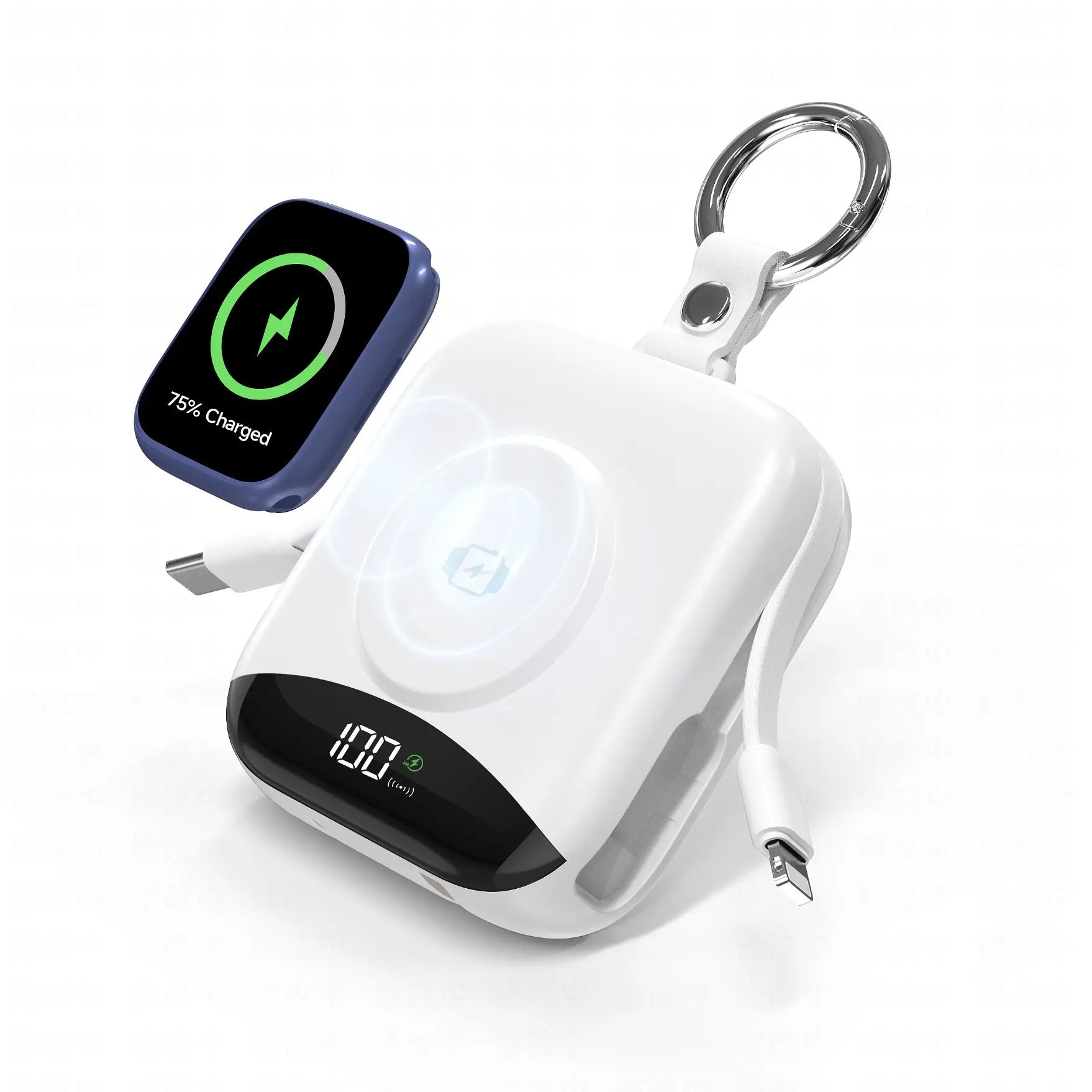 BLACKPAI 10000Mah Mini Portable Power Bank with Apple Watch Charger, PD 22.5W Fast Charging with LED Display and Built-In Type-C and Lightning Cables, 3-In-1 Battery Pack for Iphone 17/16/15/14/13/12/11 Pro/Max, Apple Watch Ultra/11/10/Se, Ipad