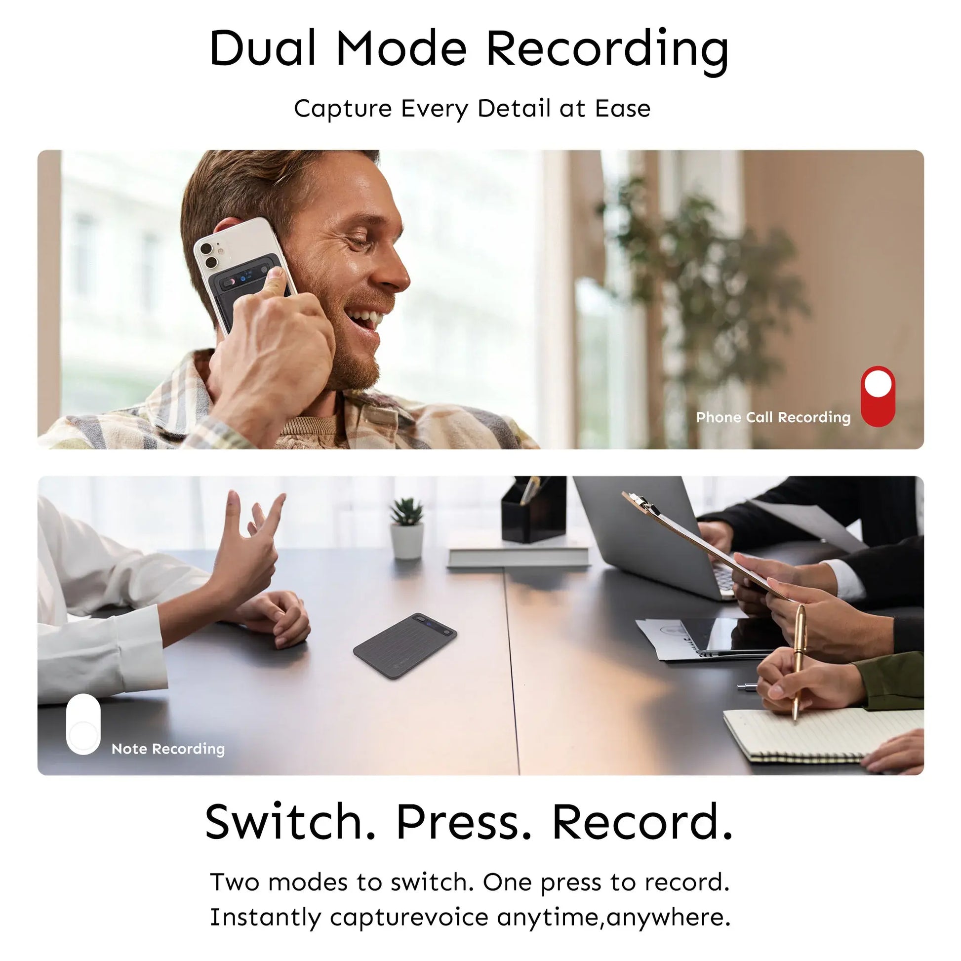 UMEVO Note Professional AI Voice Recorder for Business Meetings, Calls, and Interviews - Dual MEMS Microphones, Instant Display, 50-Hour Battery Life, AI Transcription & Summary, Premium Office Tool and Gift