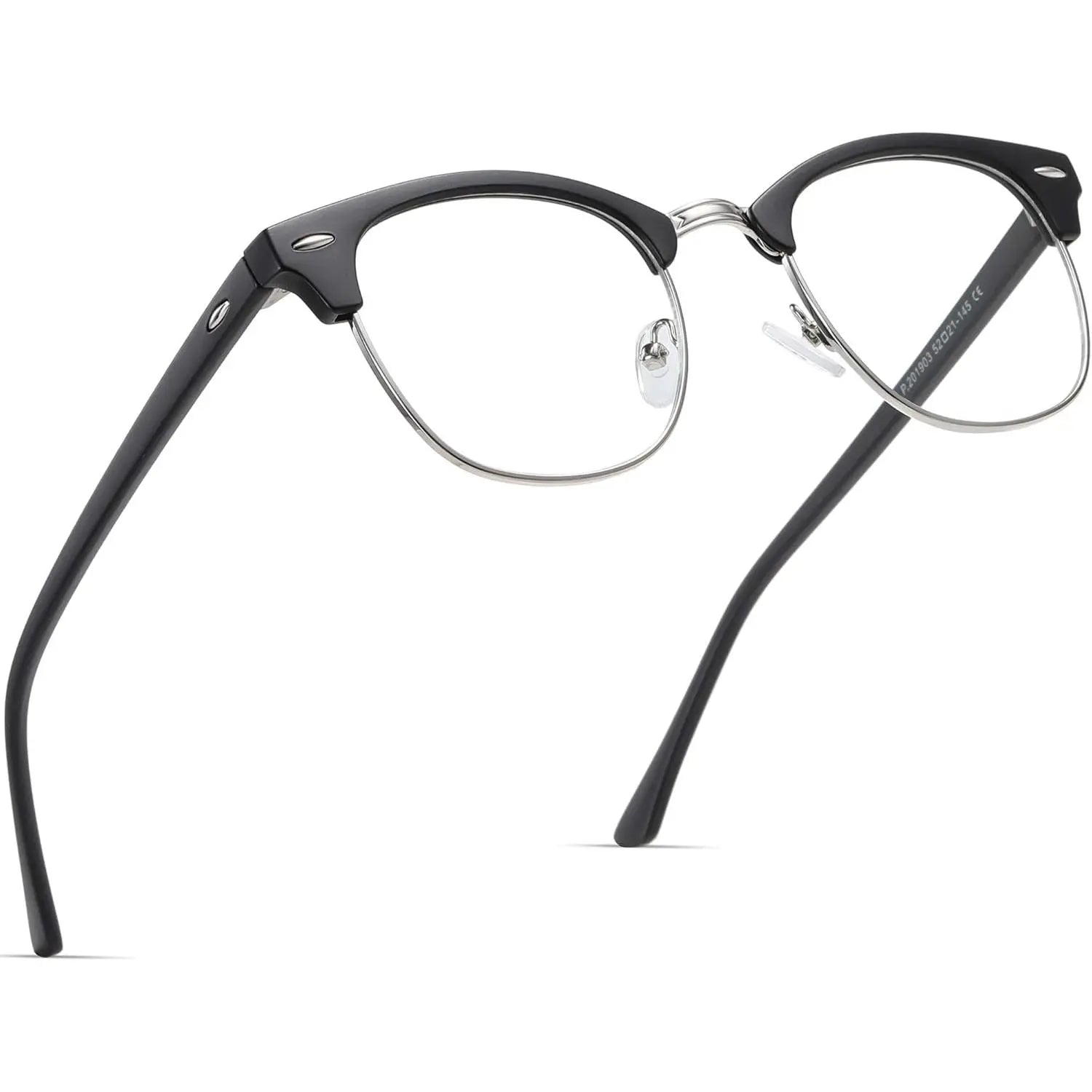 Blue Light Blocking Glasses Vintage Half Frame UV Clear Lens anti Eyestrain Computer Gaming Glasses for Women Men